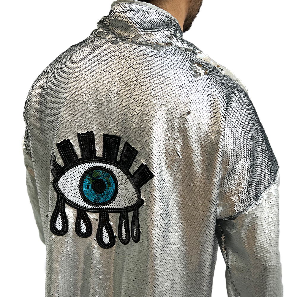 KIMONO TULUMINATI SILVER SEQUIN