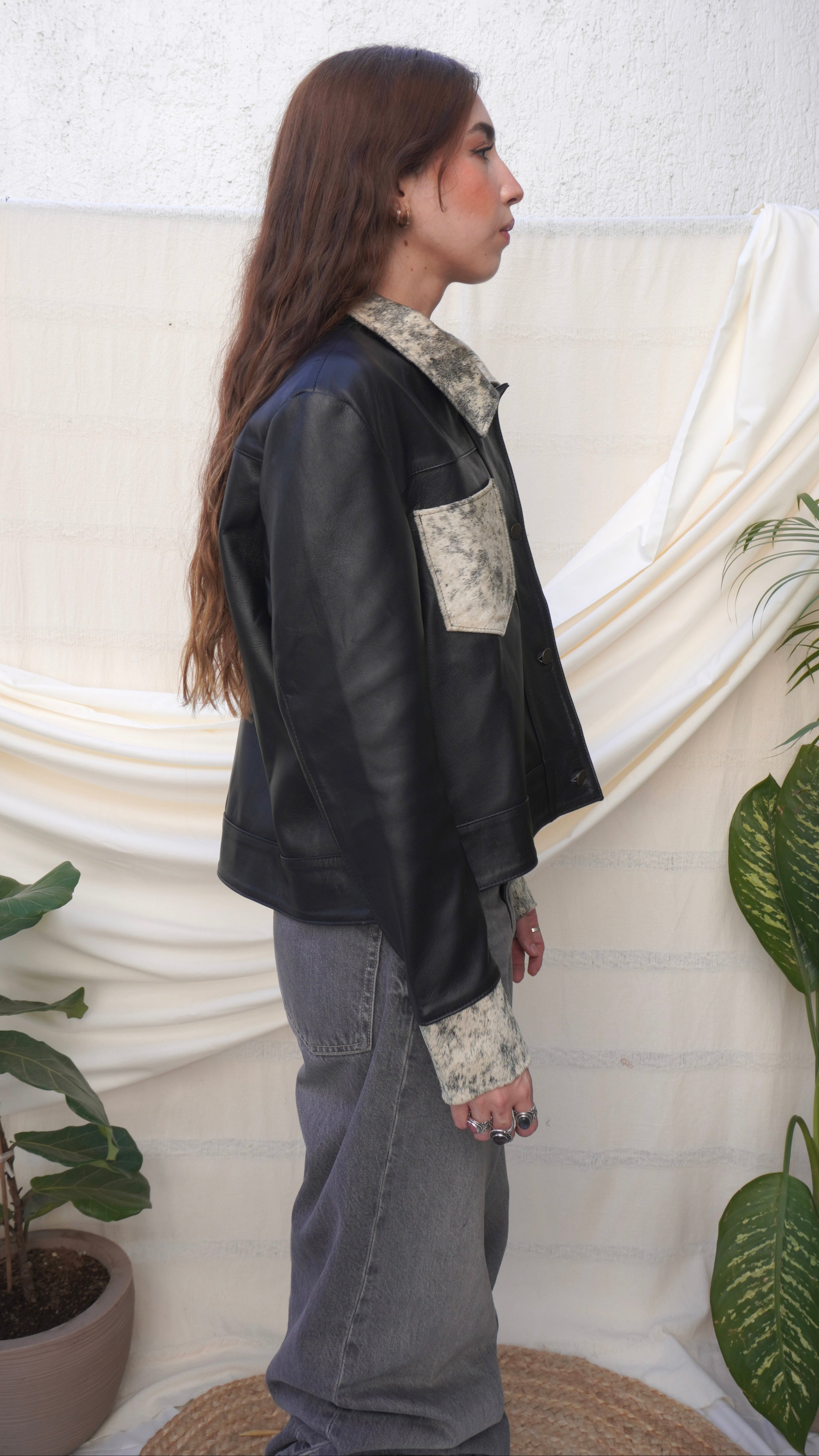 COWHIDE LEATHER JACKET